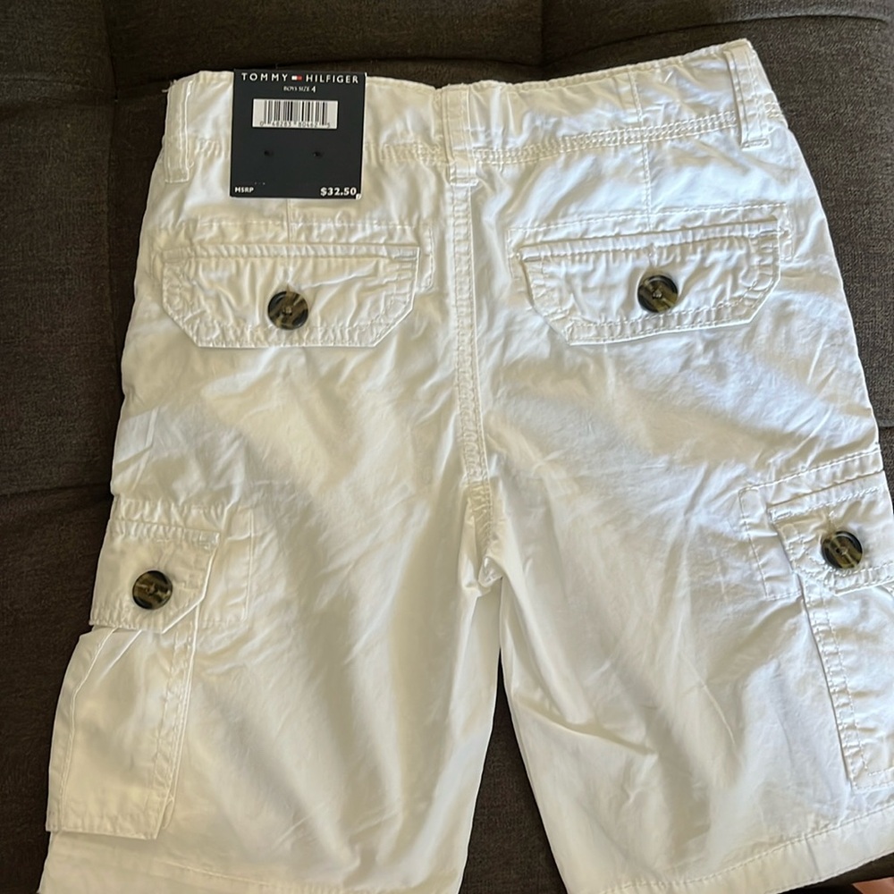 Tommy Hilfiger NWT boys white cotton cargo shorts